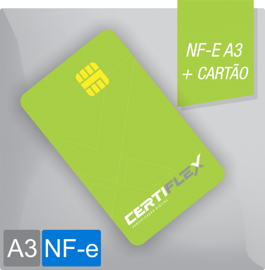 Certificado Digital para Nota Fiscal Eletrônica A3 em cartão (NF-e A3)
